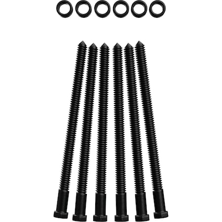 Ekena Millwork Premium 1/2" Barn Door Flat Track Extension Hardware for 1 3/8" Door, Matte Black GB60013EMB